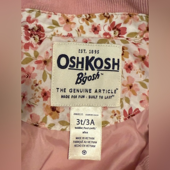 OshKosh B'gosh | Toddler Girl Light Pink Jean Jacket - Picture 4 of 4